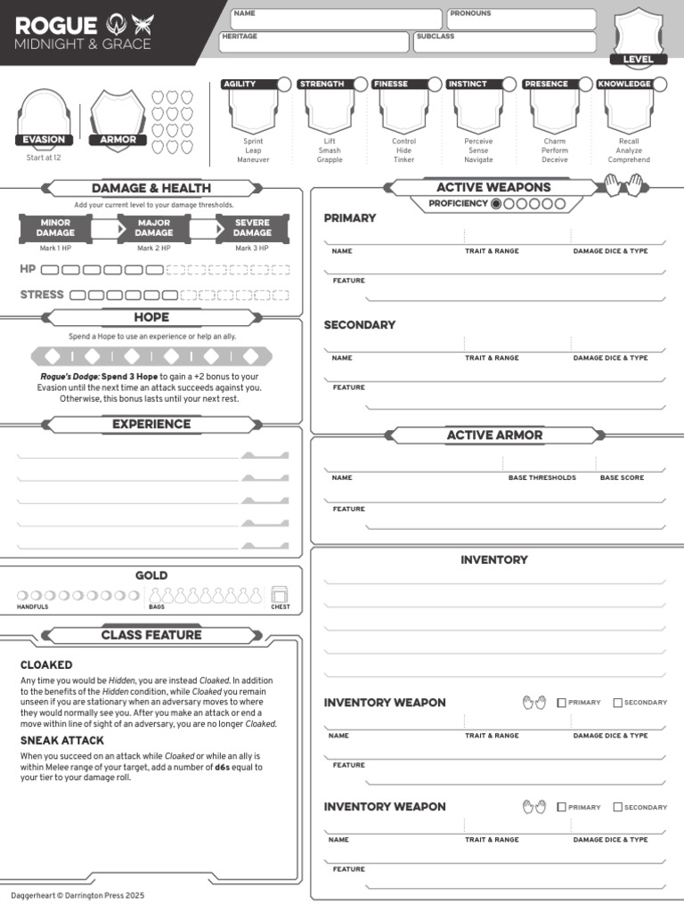 Rogue Character Traits Overview | PDF