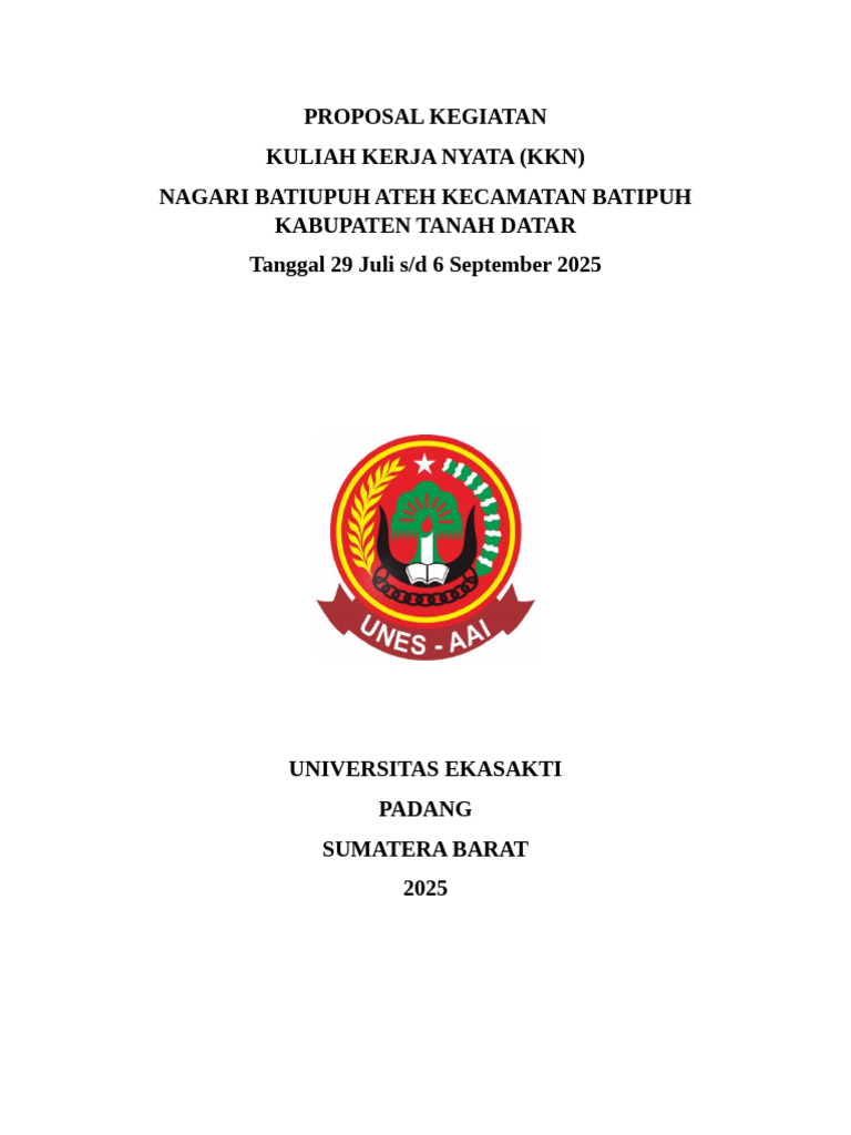 Proposal Kegiatan Kkn. | PDF