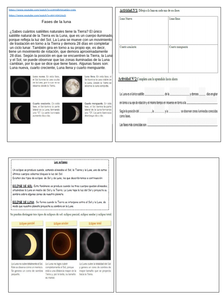 Fases de la Luna y su Ciclo Lunar | PDF
