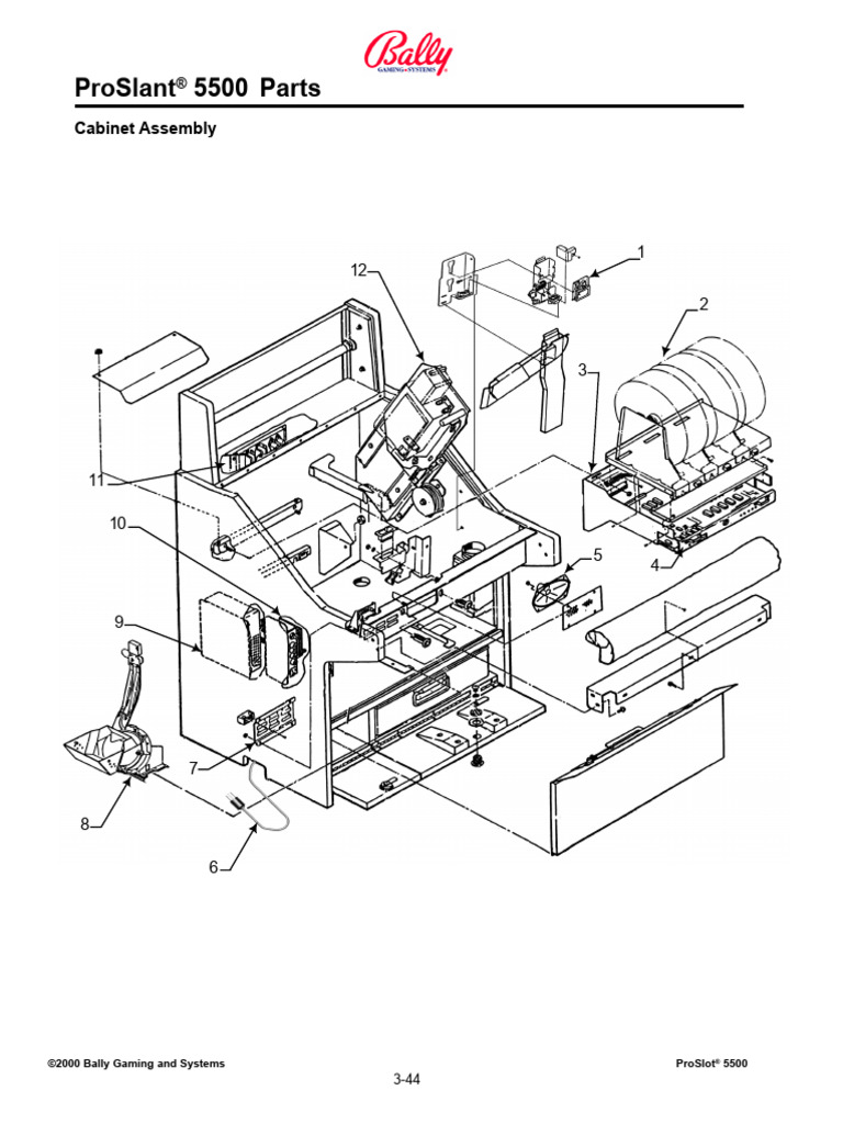 Bally S5500 MK3-S5MOD-0001 AssembliesPartsandHardware Page44 | PDF
