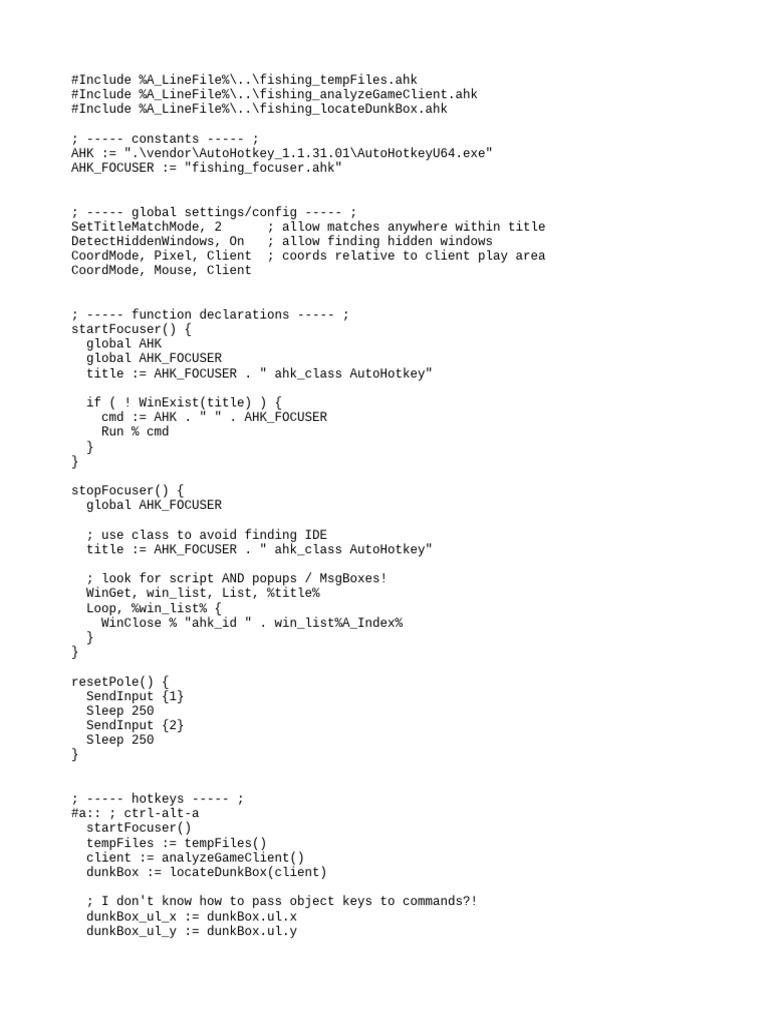 Minecraft Fishing Script v12 | PDF | System Software | Software
