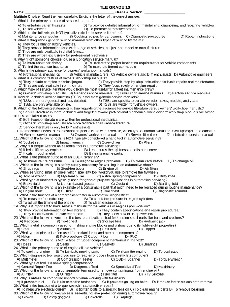Understanding Automotive Service Literature | PDF | Engines | Ignition ...