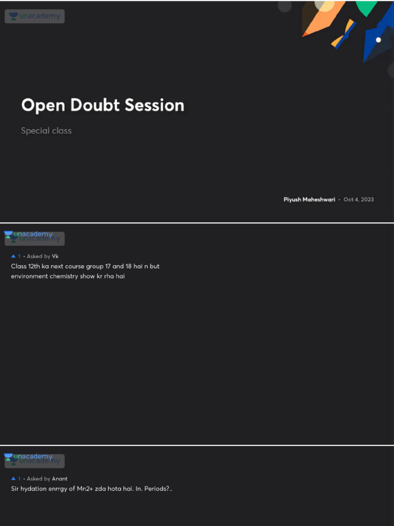 Open Doubt Session No Anno | PDF