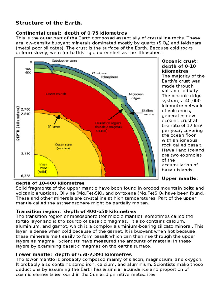 Earth's Layer Structure and Dynamics | PDF | Basalt | Magma
