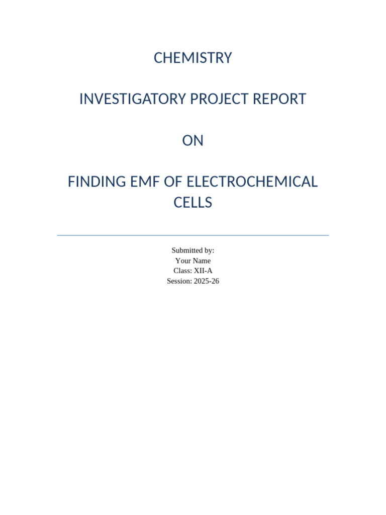 EMF Measurement in Electrochemical Cells | PDF | Electrochemistry ...