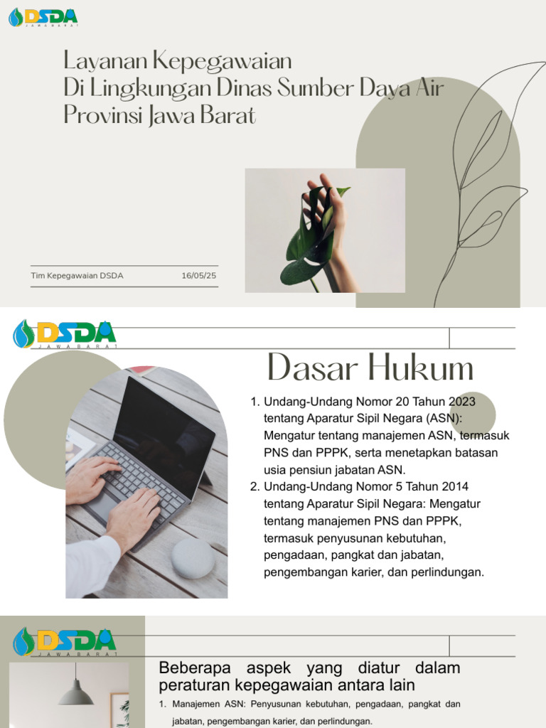 Layanan Kepegawaian DSDA Jabar 2025 | PDF