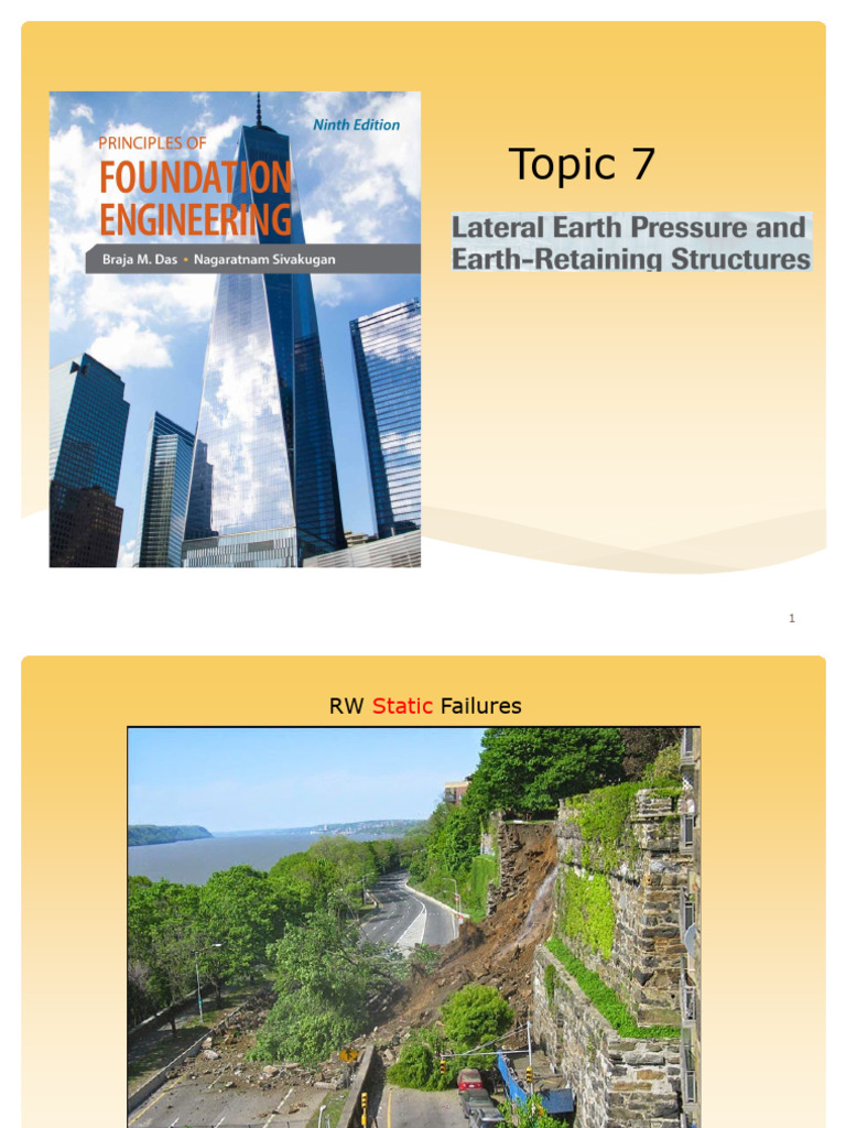 Lateral Earth Pressure on Retaining Walls | PDF | Classical Mechanics ...