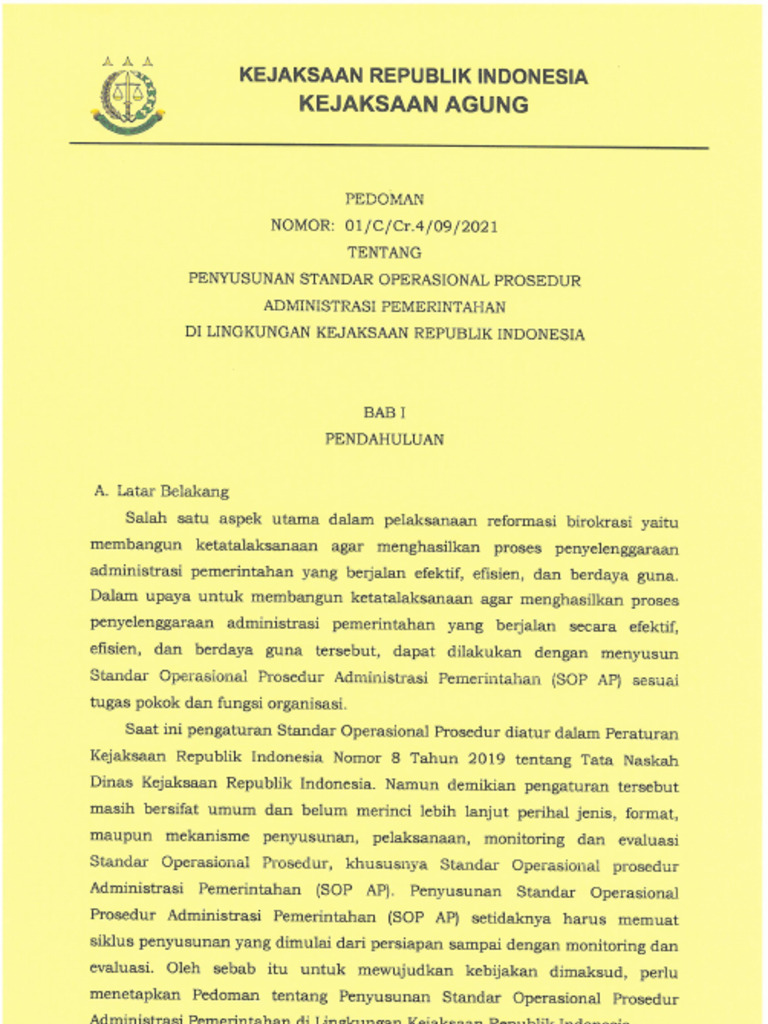 Pedoman Sop AP | PDF