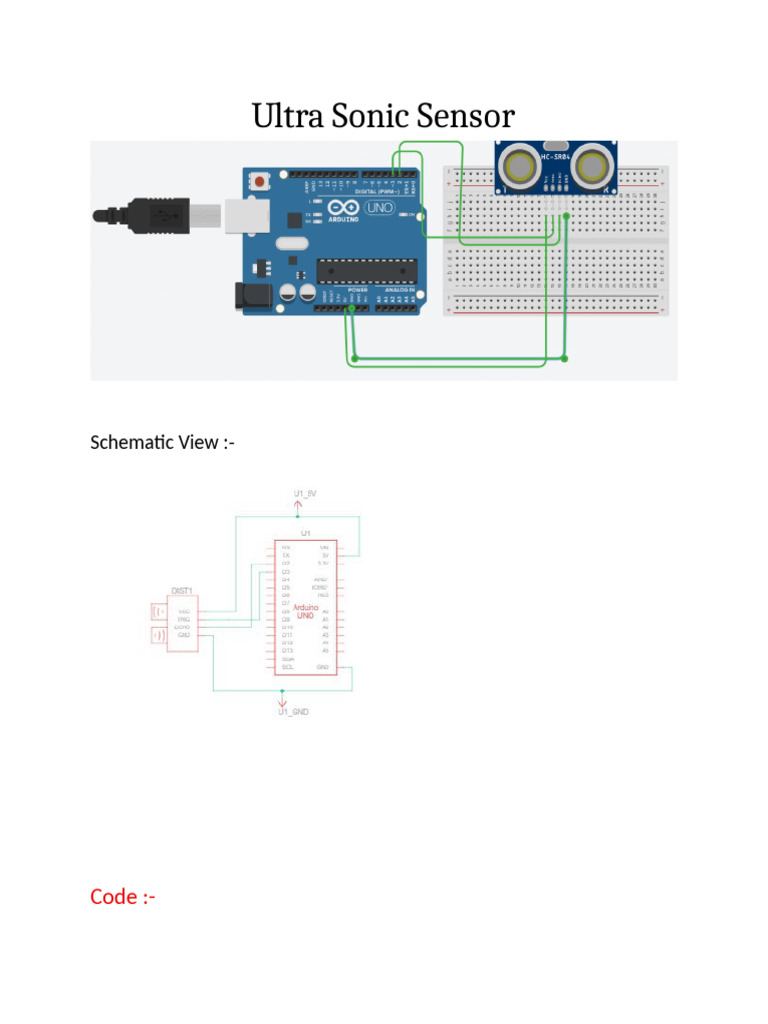 Ultra Sonic Sensor | PDF