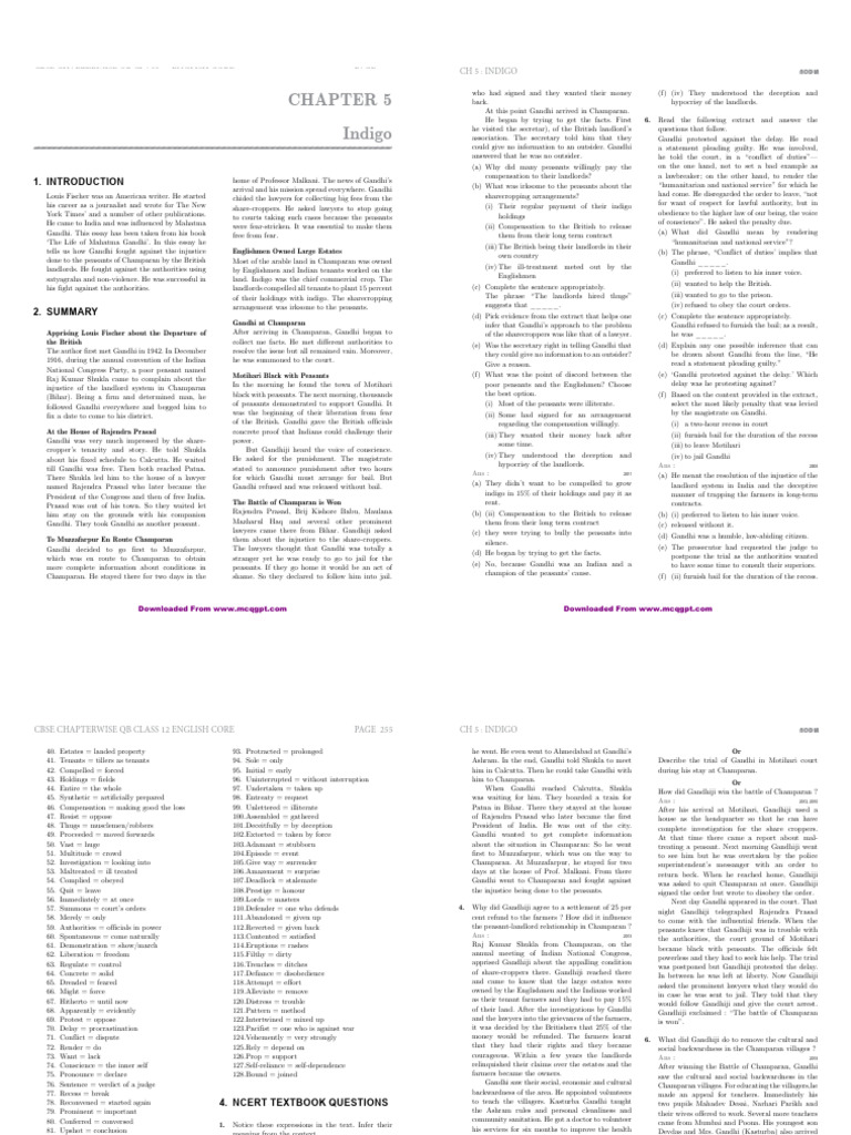 Indigo | PDF | Mahatma Gandhi