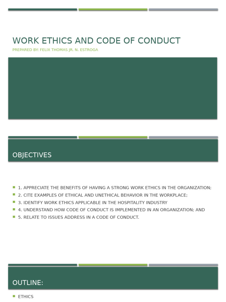 Workplace Ethics and Code of Conduct | PDF | Integrity | Social Psychology