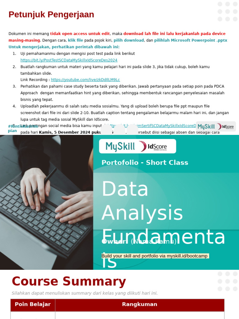 Panduan Mini Task Analisis Data | PDF