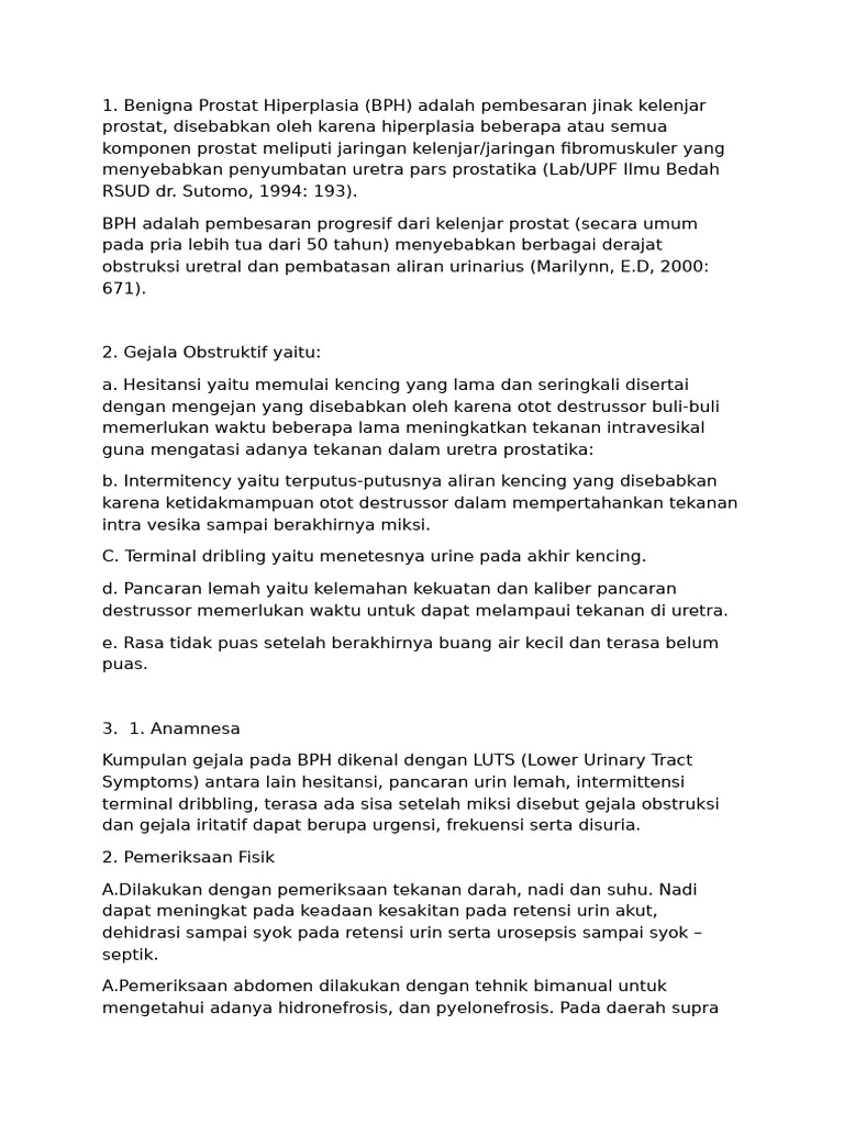 Gejala dan Diagnosis BPH pada Pria | PDF