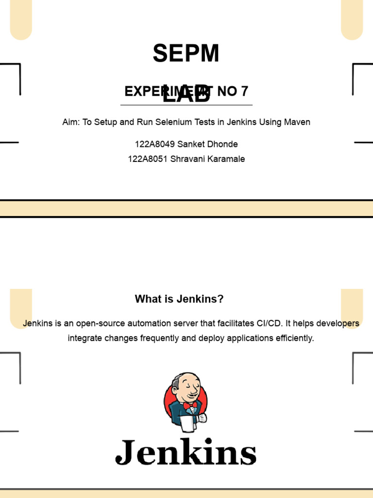 Selenium Tests in Jenkins with Maven | PDF | Selenium (Software ...