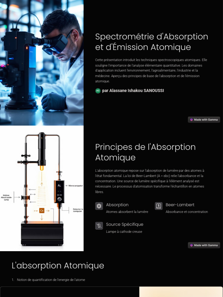 Techniques de Spectrométrie Atomique | PDF | Raie spectrale | Spectroscopie