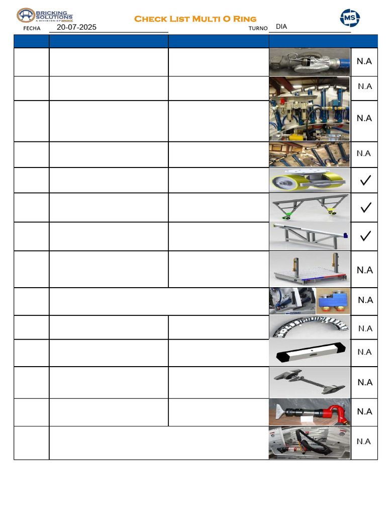 Checklist de Mantenimiento de Equipos Neumáticos | PDF | Ingeniería ...