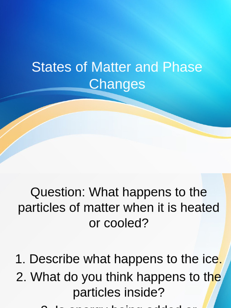3..phase Changes 3 | PDF | Liquids | Phase (Matter)