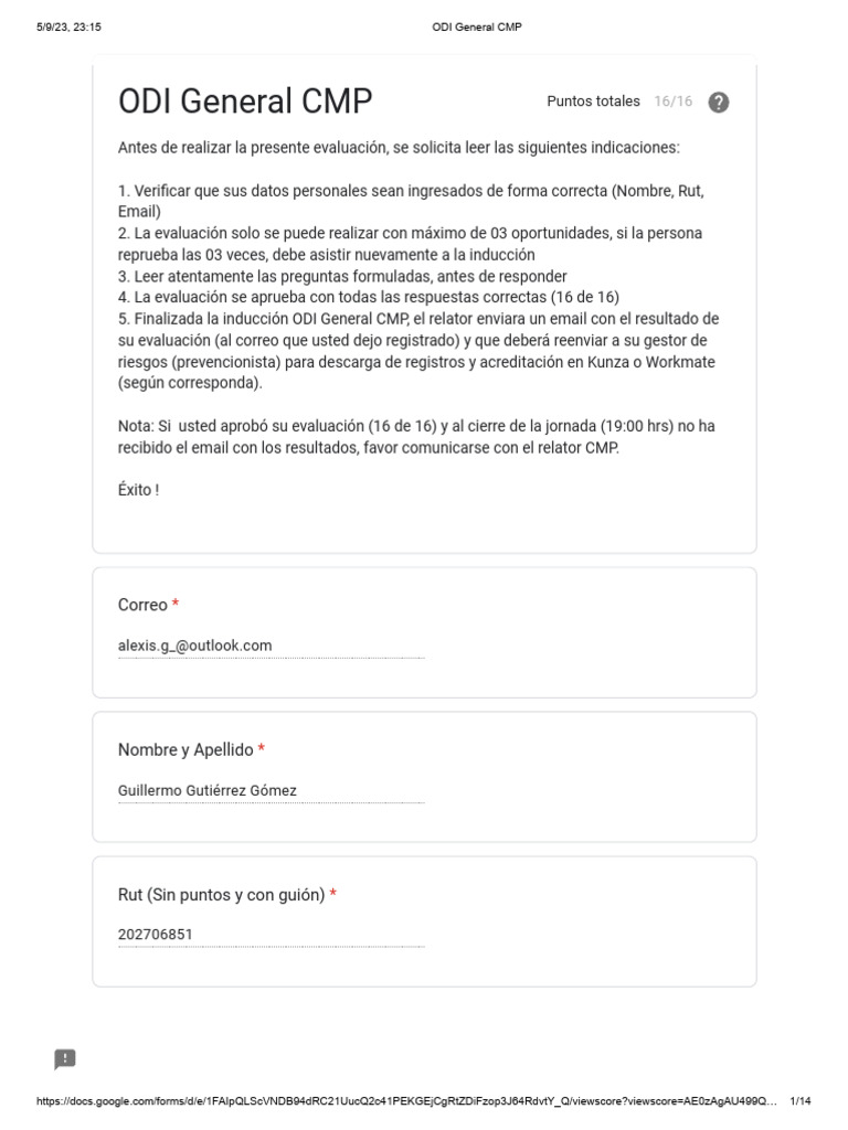Obligacion de Informar CMP | PDF