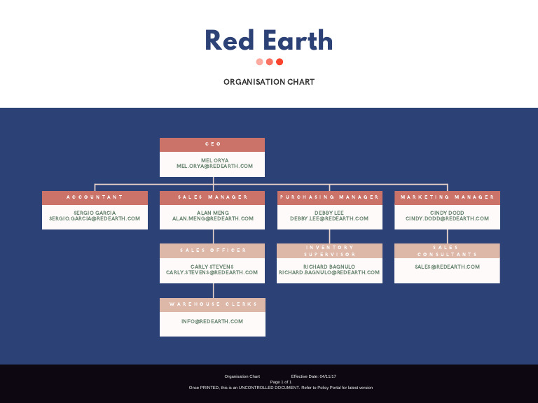 Red Earth CEO Organization Chart | PDF