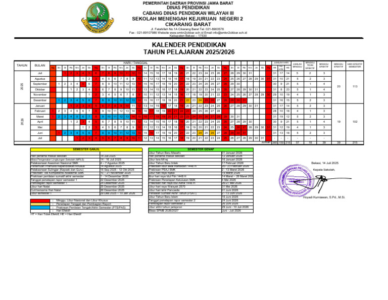 Kalender Pendidikan Tp 2025 2026 Fix Pdf