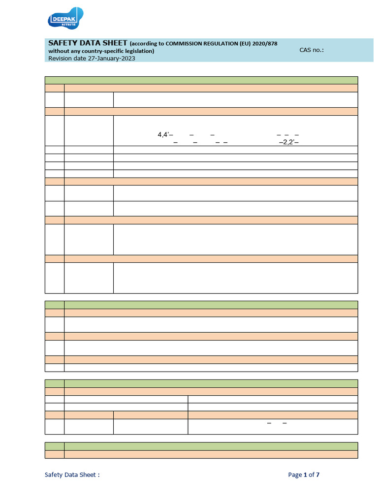 DeepWhite SI Liquid Safety Data Sheet | PDF | Dangerous Goods ...