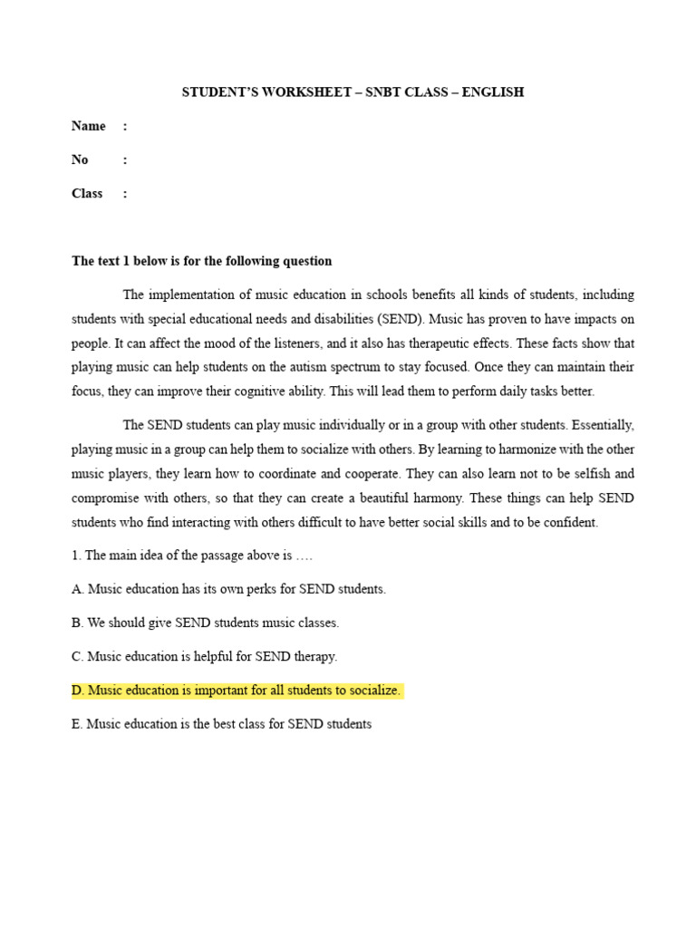 Main Idea Excersises - 10 Questions | PDF | Cost Of Living | Electric ...