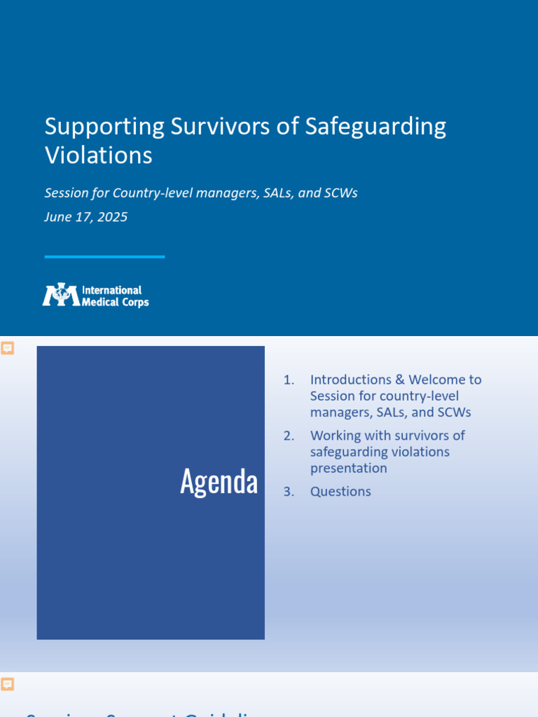 Working With Survivors of Safeguarding Violations For Managers SALs ...