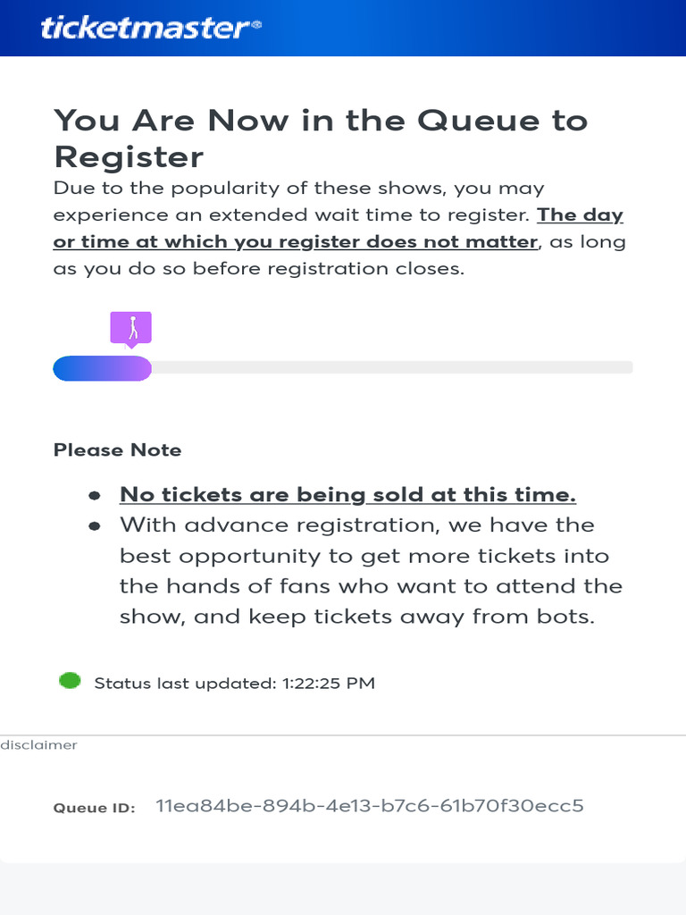 Ticketmaster Registration Disclaimer | PDF