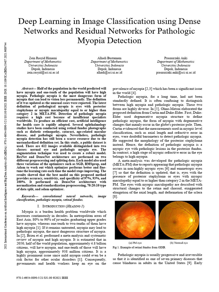 Deep Learning for Pathologic Myopia Detection | PDF | Machine Learning ...