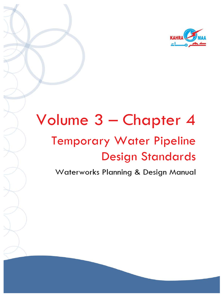 Chapter 4 Temporary Water Pipeline Design Standards | PDF | Pipe (Fluid ...