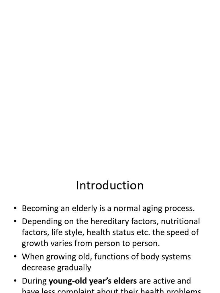 Physiological Changes in Aging Elderly | PDF | Lung | Heart