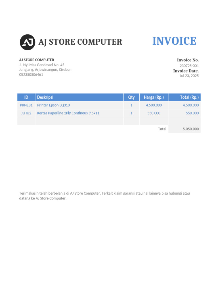 Invoice Printer | PDF