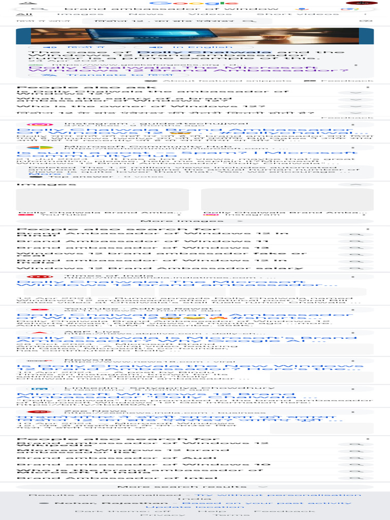 Brand Ambassador of Windows 12 - Google Search | PDF | Microsoft