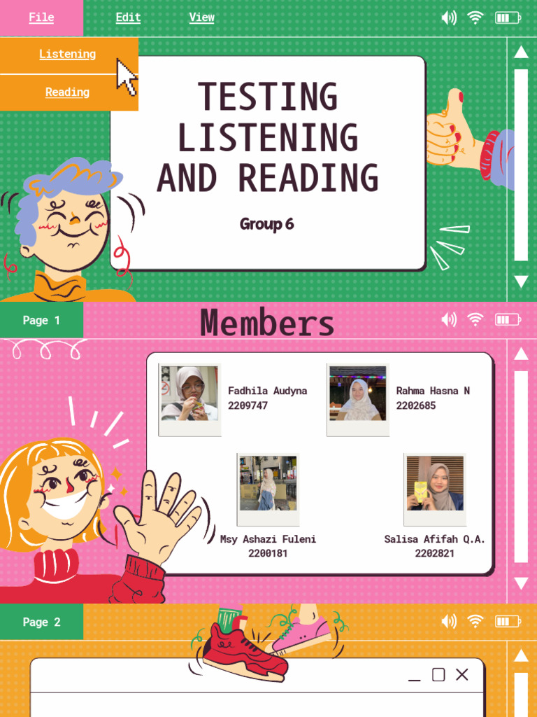 Group 6 - Testing Listening and Reading PDF | PDF | Reading ...