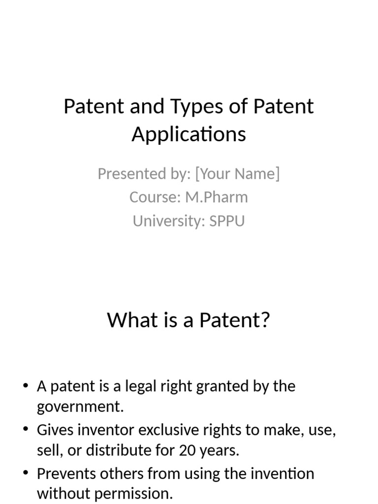Types of Patent Applications Explained | PDF | Patent Application | Patent