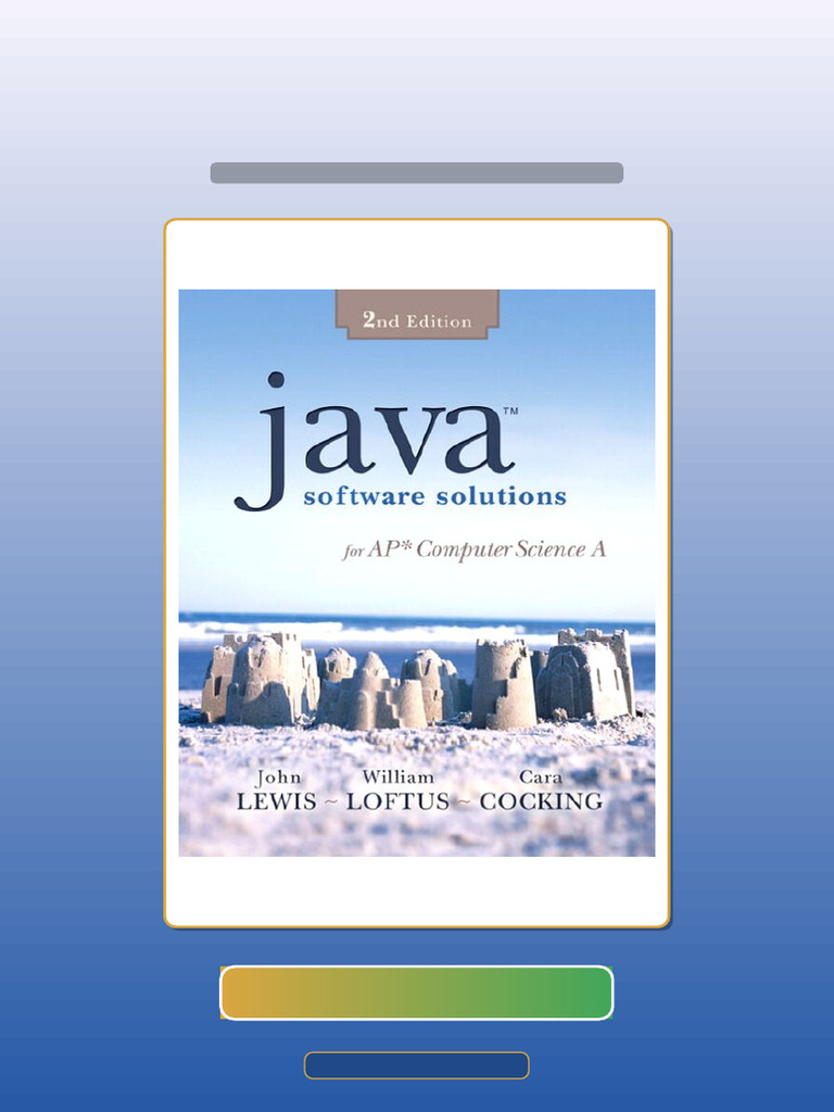 Java Software For AP Computer Science A 2E 2nd Edition John Lewis ...