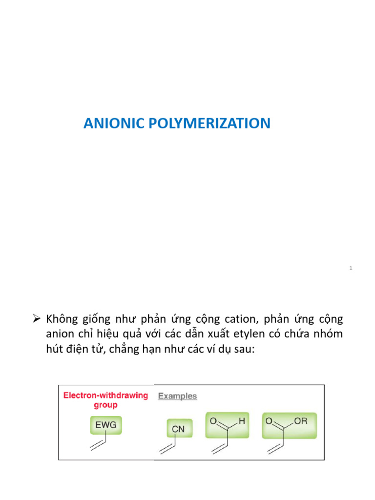 V - Anionic - Polymerization - P2 | PDF