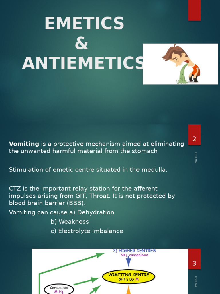 Emetics and Antiemetics Overview | PDF | Vomiting | Medical Specialties