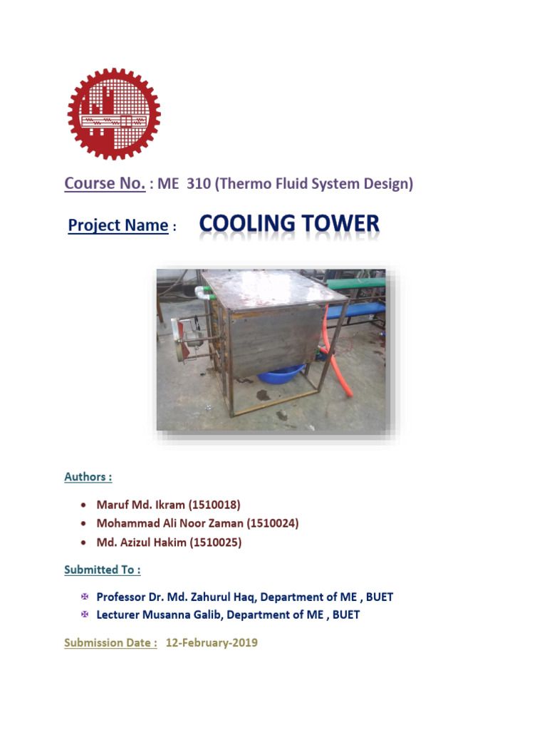 Forced Draft Cooling Tower Overview | PDF | Water | Atmosphere Of Earth