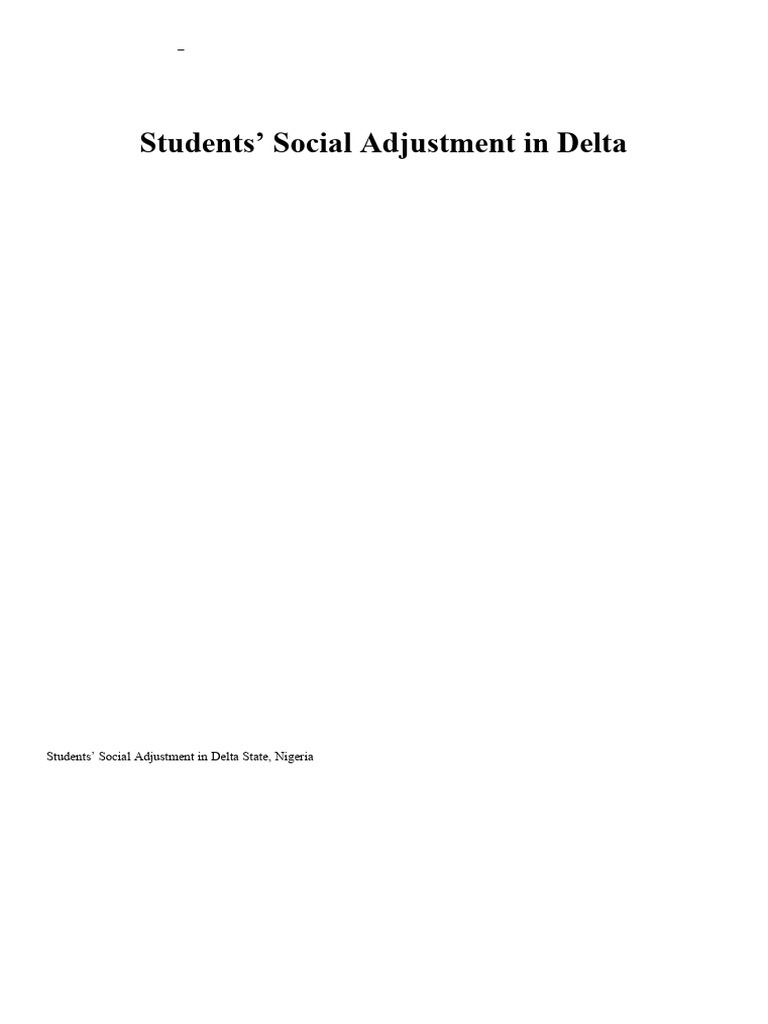 Parenting Practices and Secondary School Students' Social Adjustment in ...