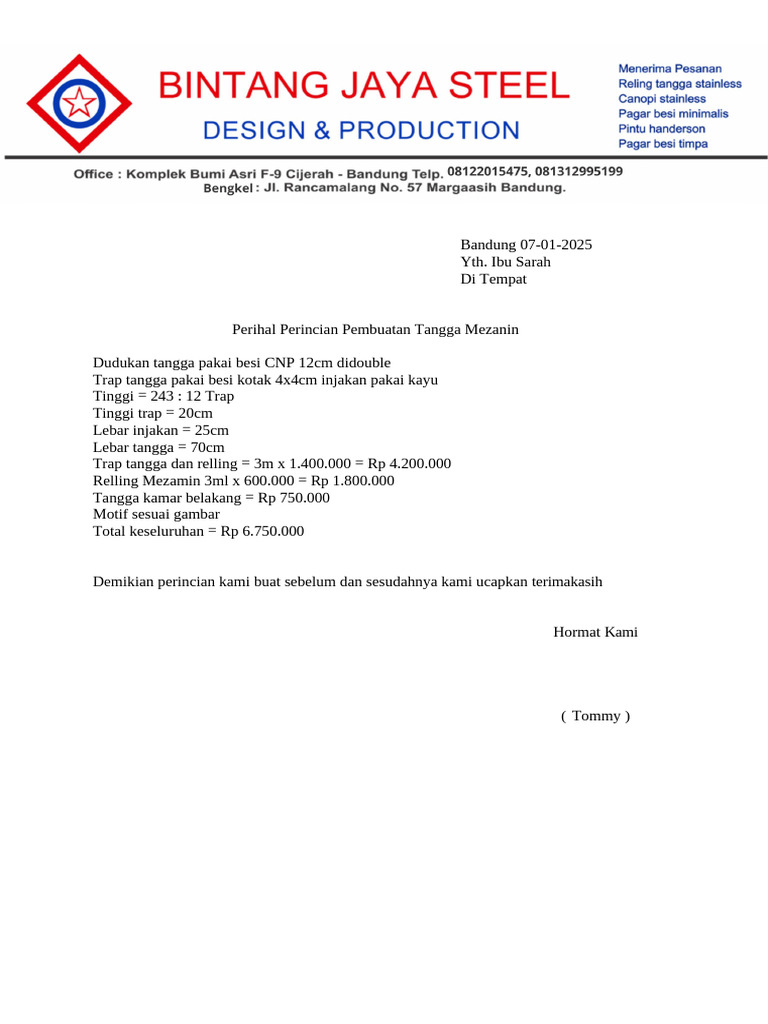 Perincian Ibu Sarah | PDF