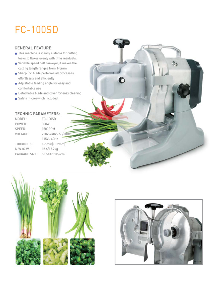 FC-100SD Multi Slicer Machine Specs | PDF
