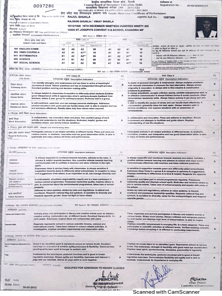 Marksheet X | PDF