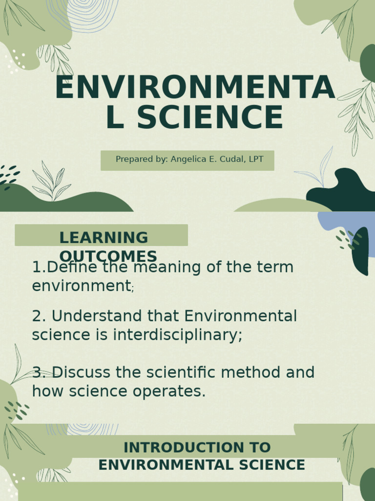 Week1-Introduction To Environmental Science | PDF | Science ...