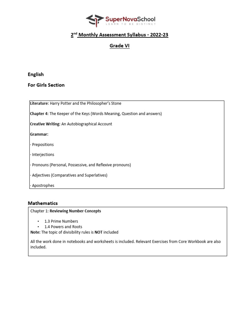 (VI) G 2nd Monthly Assessment Syllabus | PDF | Linguistics | Linguistic ...