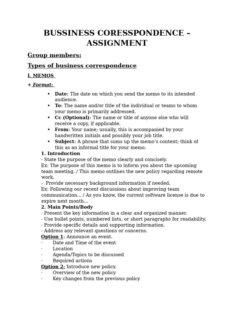 Bussiness Coresspondence | PDF | Memorandum | Search Engine Optimization