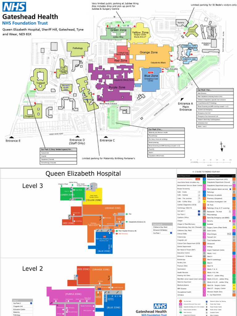 QE Hospital Map | PDF
