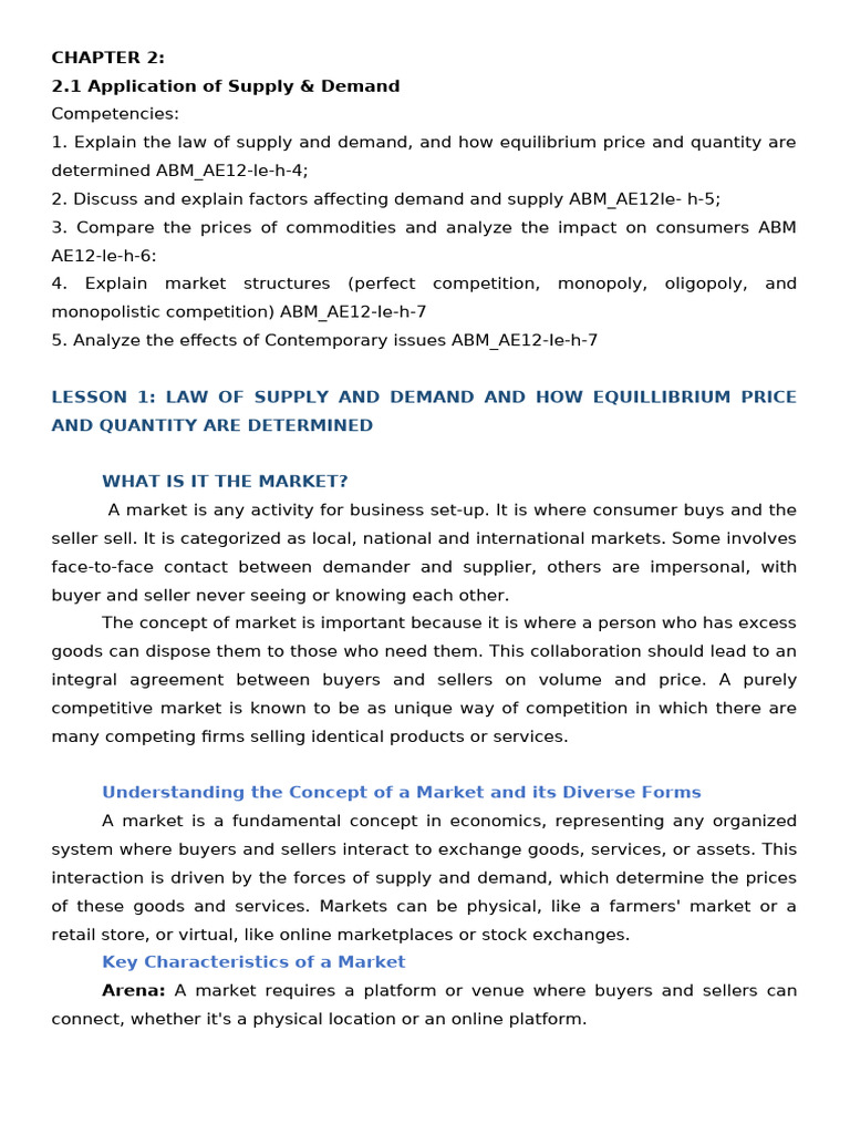 Supply and Demand Fundamentals Explained | PDF | Cost Of Living | Demand