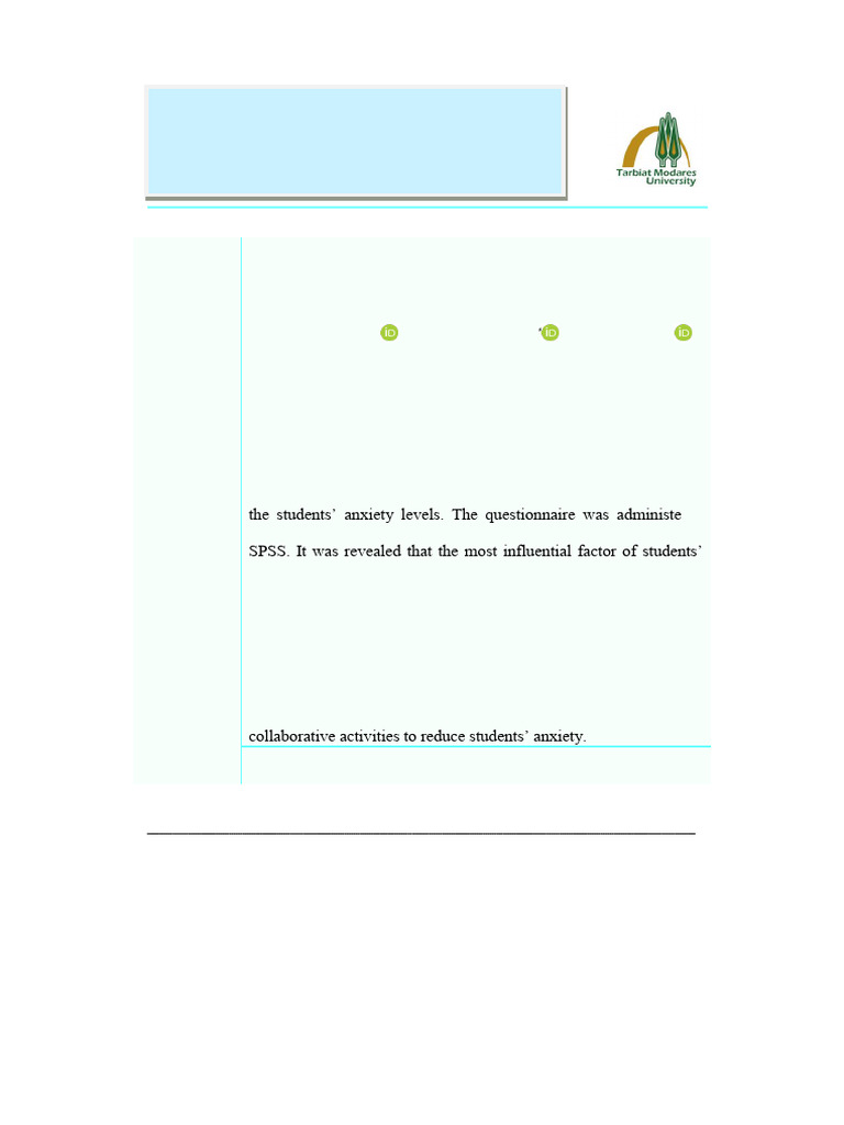 ESP Students' Anxiety Factors in Vocational Education | PDF | Anxiety ...
