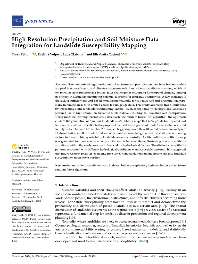 Landslide Susceptibility Mapping Using Satellite Data | PDF | Landslide ...